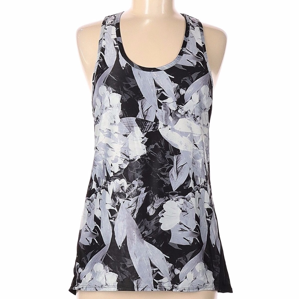 Mondetta | Print Activewear Yoga Tank Womens Size S Black Racerback Stretch